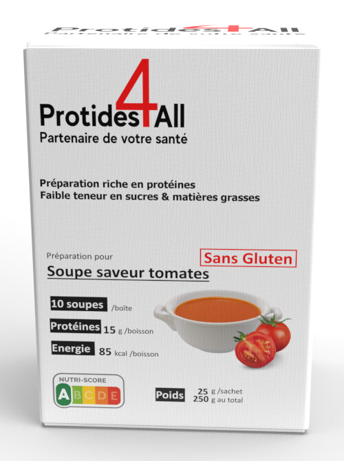 10 Préparations pour soupe protéinée saveur tomate - SANS GLUTEN