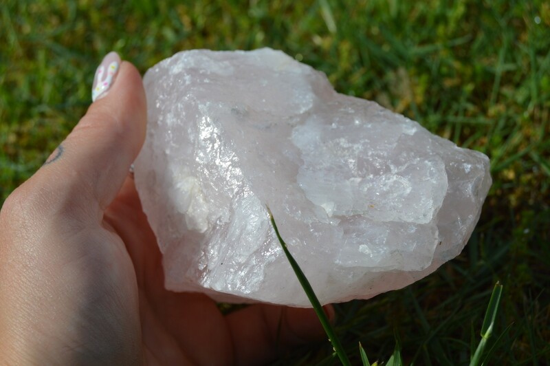 Reiki Infused Raw Rose Quartz