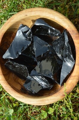 Reiki Infused Large Obsidian Chips