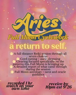 Cyclework 🌙  Aries Full Moon