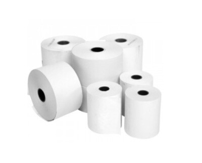 80x80x12.7mm White Thermal Paper Roll (Till Rolls) 20 Roll Box