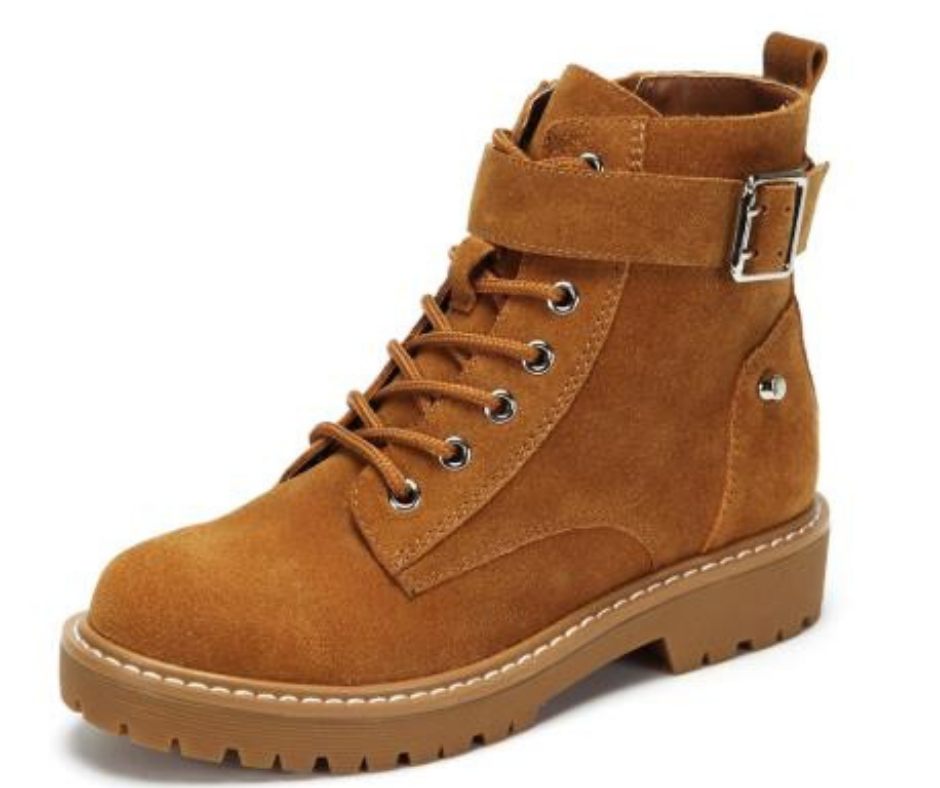 BOTINES COLOR CAFE CON SUELA DE GOMA