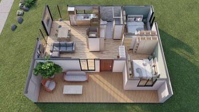 Explore Our 2-Bedroom Modular Houses | 74m² &amp; 77m²