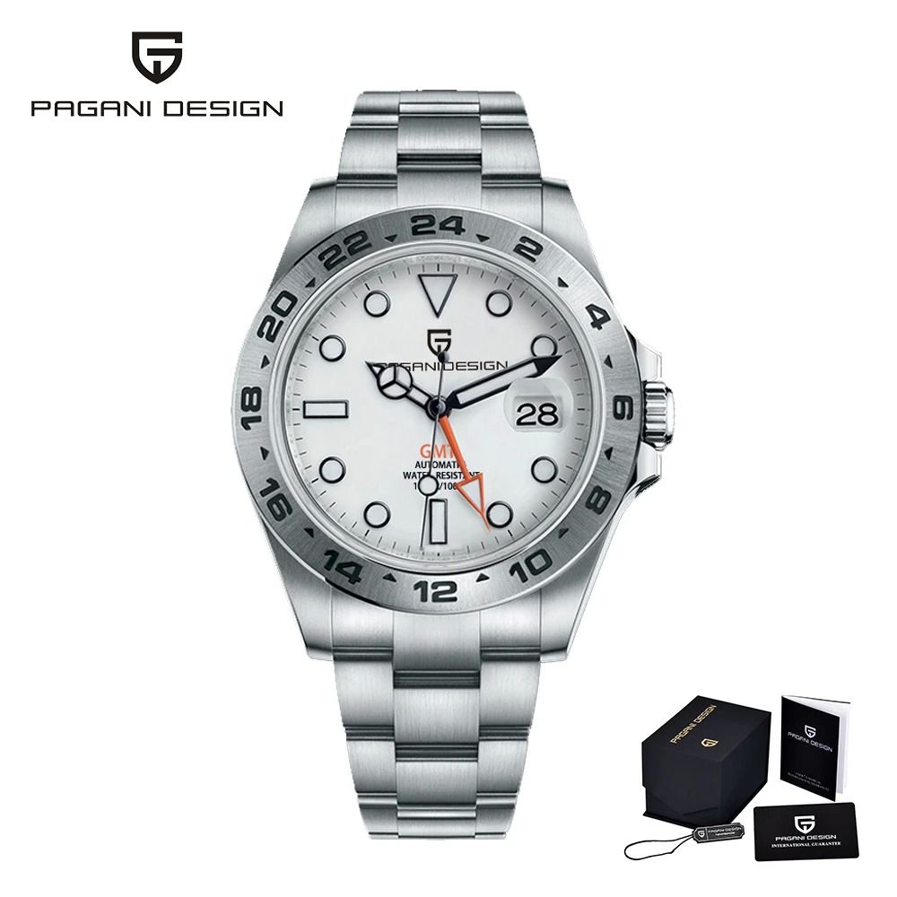2024 PAGANI Design New Men&#39;s Automatic Mechanical Watches GMT Watch 42mm Sapphire Stainless Steel Waterproof Watch Reloj Hombre