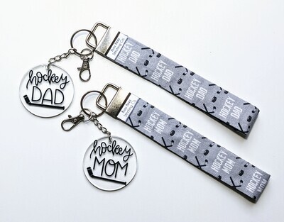 Wristlet &amp; Keychain HOCKEY MOM