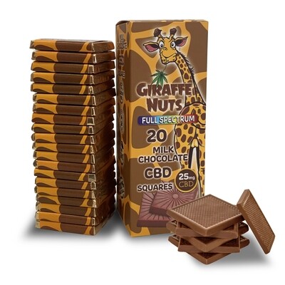 Giraffe Nuts | Pure Milk Chocolate Squares