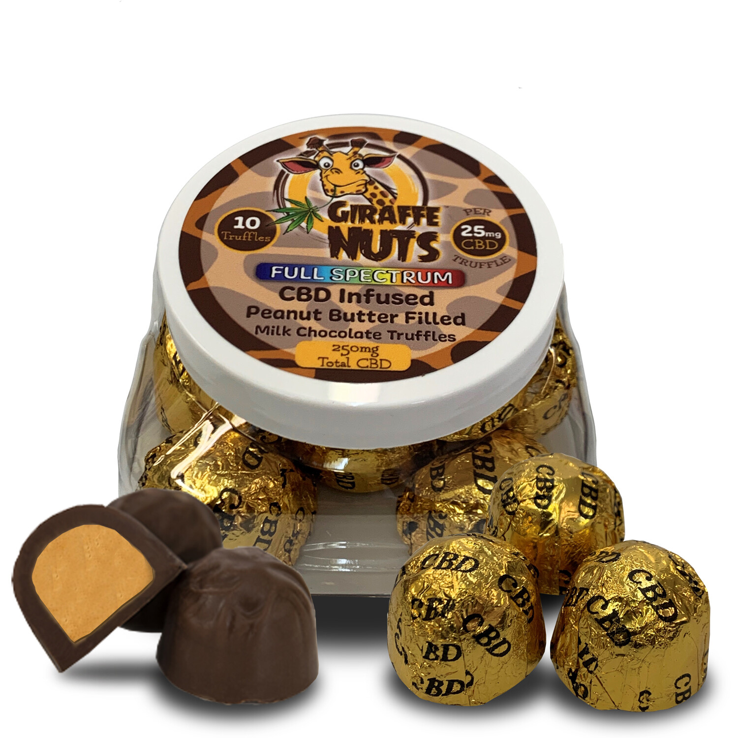 Giraffe Nuts | Milk Chocolate Peanut Butter Truffles