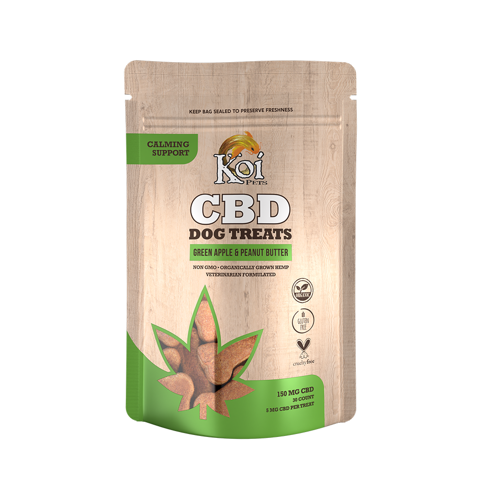Koi | CBD Dog  Treats - Calming Support - Green Apple & Peanut Butter