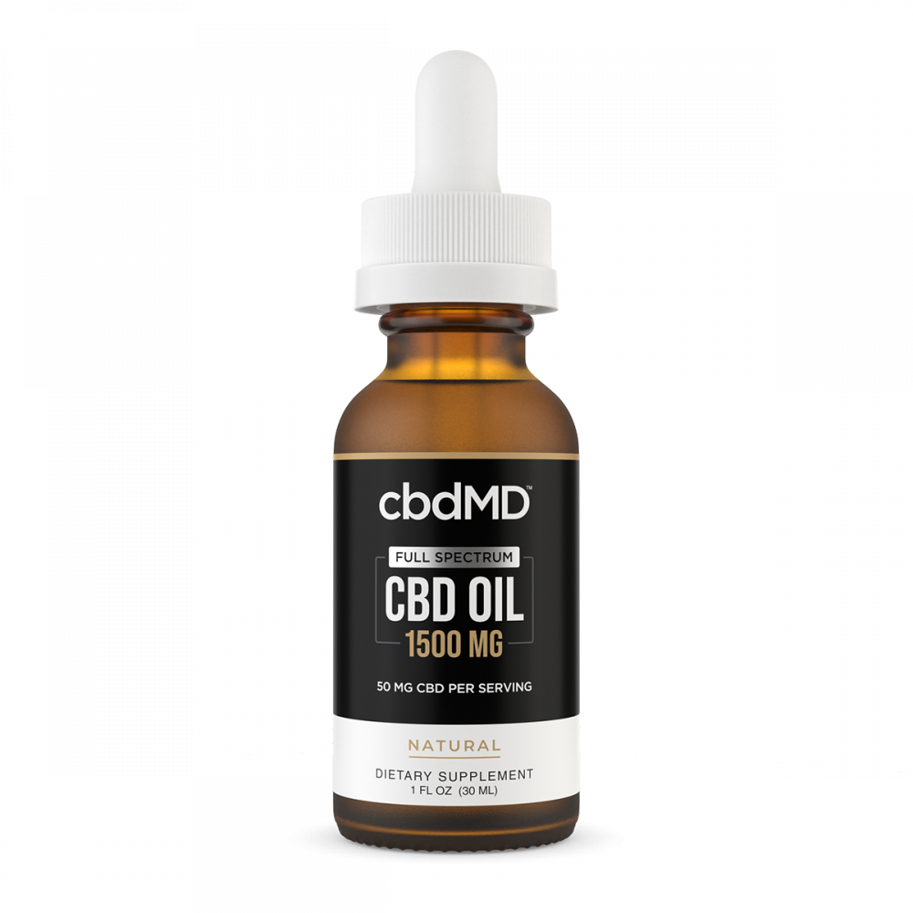 cbdMD | Full Spectrum CBD Oil Tincture 1500mg 30ml Natural