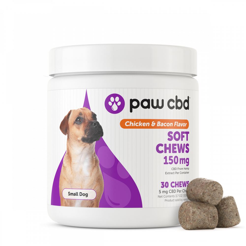 cbdMD | Paw CBD Soft Chews - Chicken & Bacon  150mg 30 count