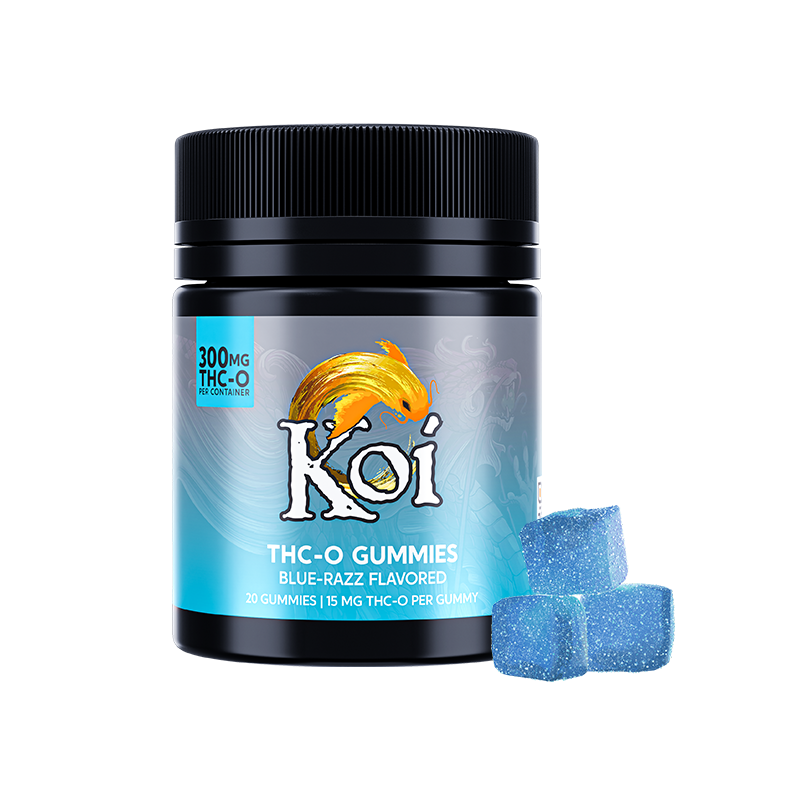 Koi | THC-O Gummies - Blue Razz (20 Count 300mg THC-O)