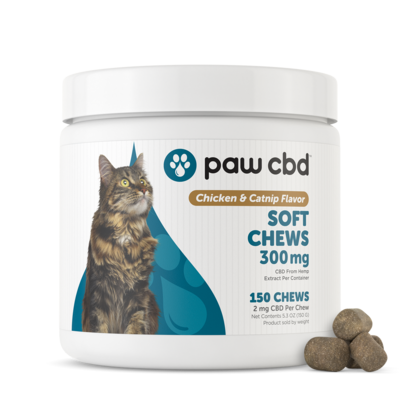 cbdMD | Paw CBD Soft Cat Chews 300mg - Chicken & Catnip 150 count