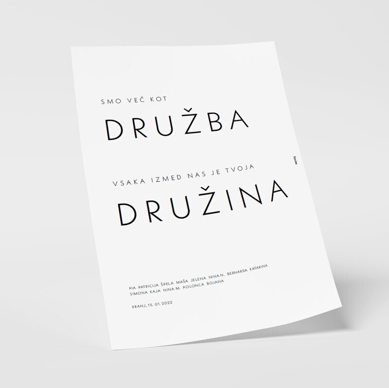 GRAFIKA / PRIJATELJSTVO CITAT MINIMALISTIČNO