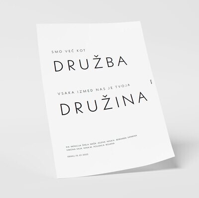 GRAFIKA / PRIJATELJSTVO CITAT MINIMALISTIČNO
