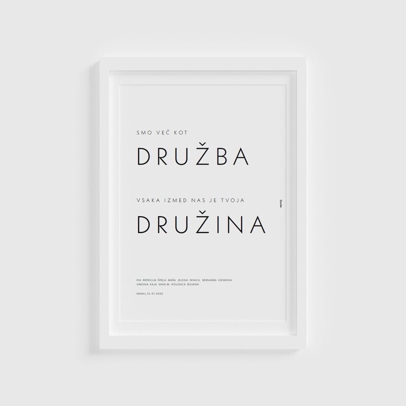 GRAFIKA / PRIJATELJSTVO CITAT MINIMALISTIČNO