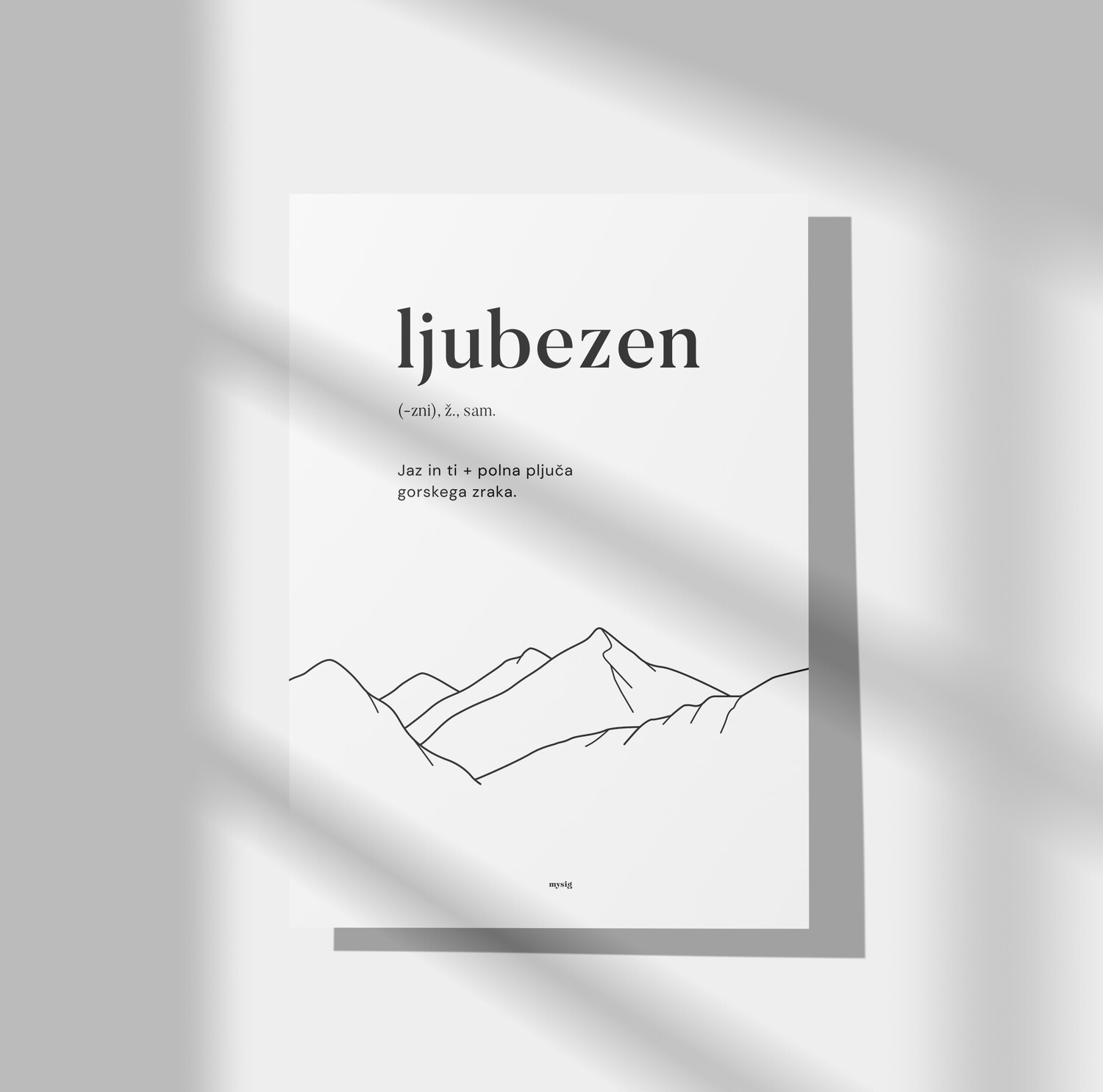 GRAFIKA / LJUBEZEN CITAT HRIBI