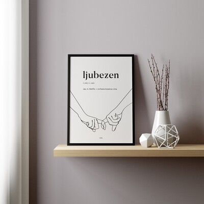 GRAFIKA / LJUBEZEN CITAT  VINO + SERIJE