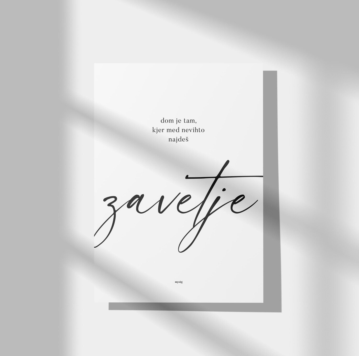 GRAFIKA / ZA DOM CITAT ZAVETJE