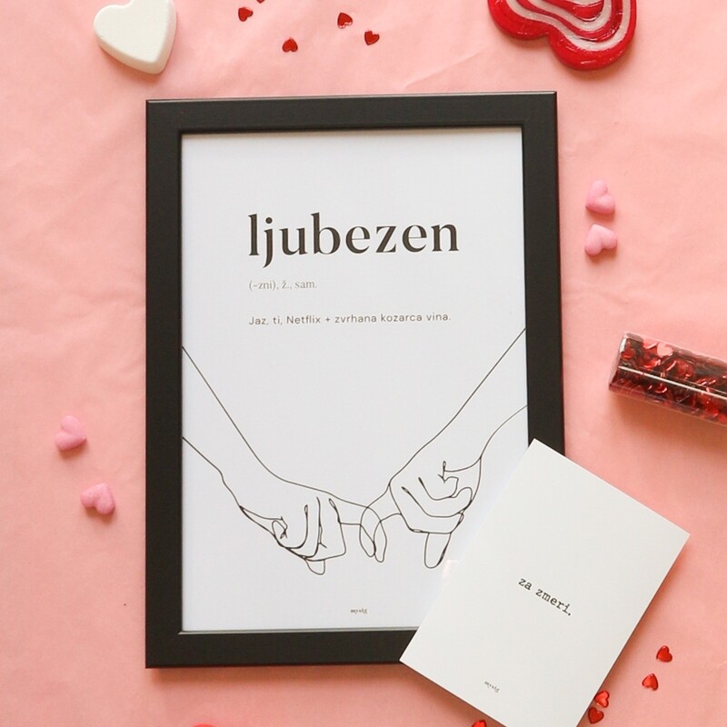 GRAFIKA / LJUBEZEN CITAT  VINO + SERIJE