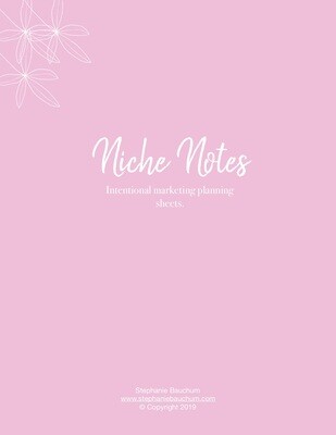 Niche Notes Printable Planning Sheets Niche Notes Printable Planning Sheets