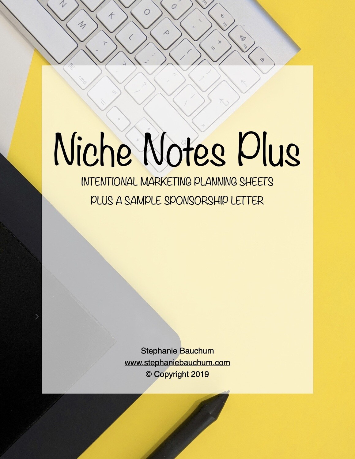 Niche Notes Printable Planning Sheets & Sponsorship Letter Template