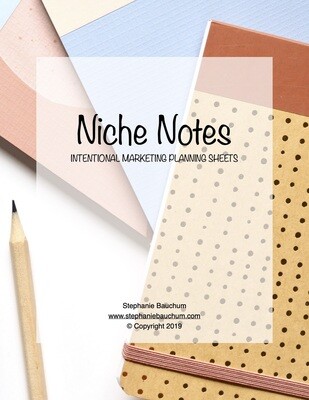 Niche Notes Printable Planning Sheets Niche Notes Printable Planning Sheets
