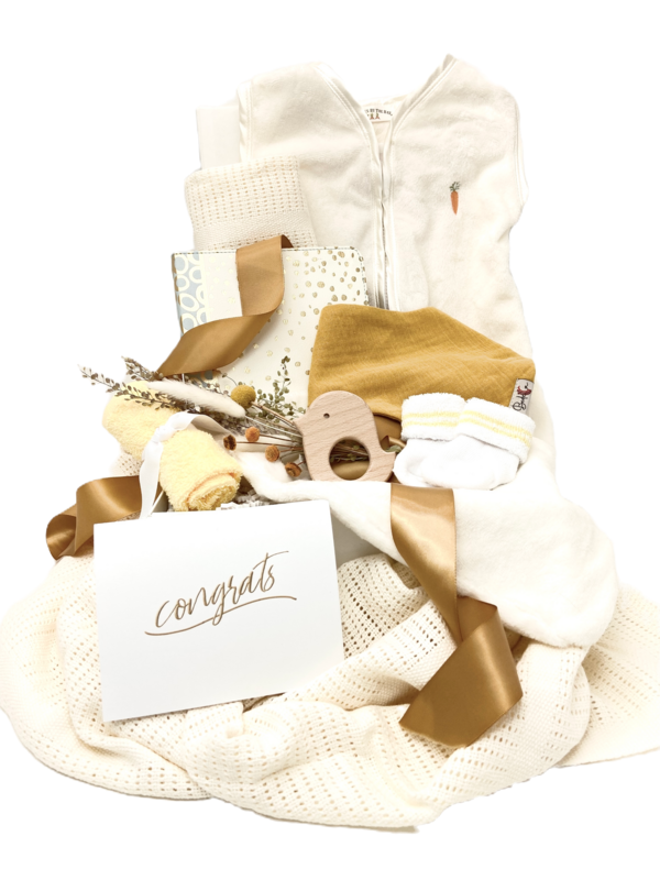 Cream colored baby gift box