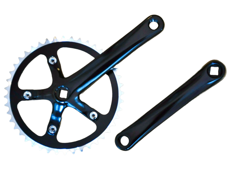 Singlespeed Kurbelgarnitur (44Z) - schwarz
