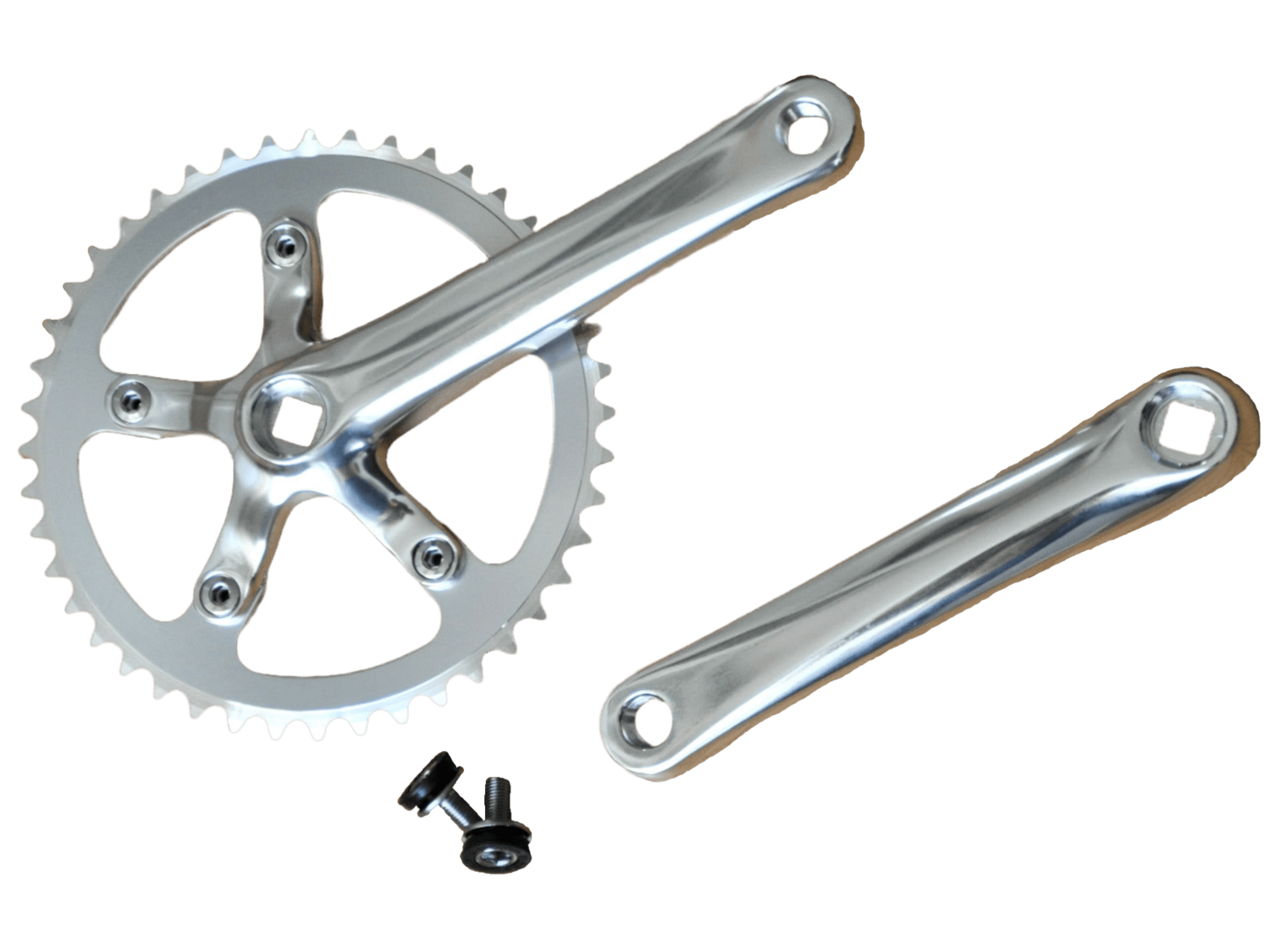 Singlespeed Kurbelgarnitur (44Z) - silber