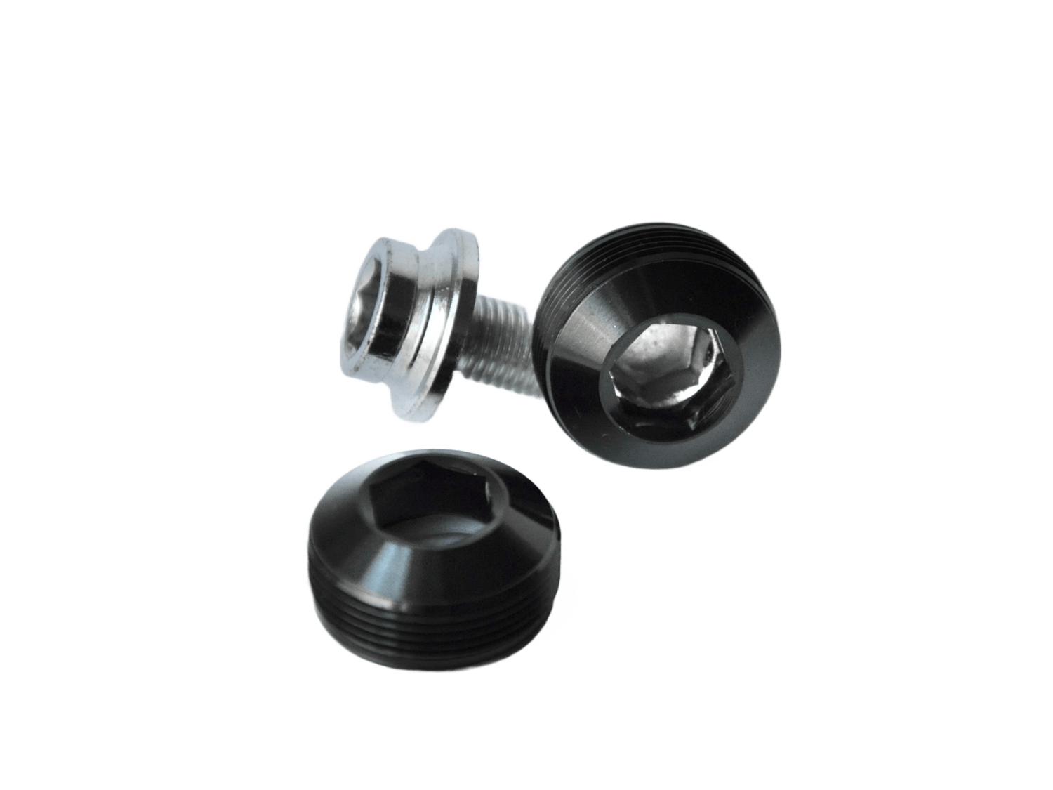 BLB Alloy Cup Crank Bolts Kurbelschrauben - schwarz