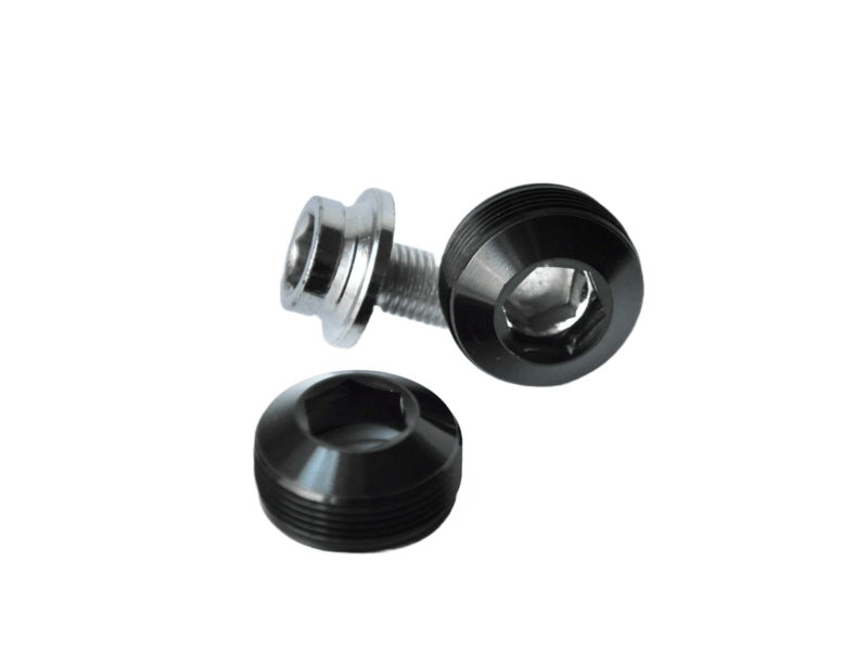 BLB Alloy Cup Crank Bolts Kurbelschrauben - schwarz