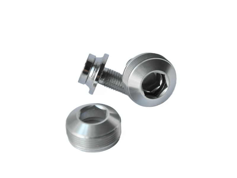 BLB Alloy Cup Crank Bolts Kurbelschrauben - silber