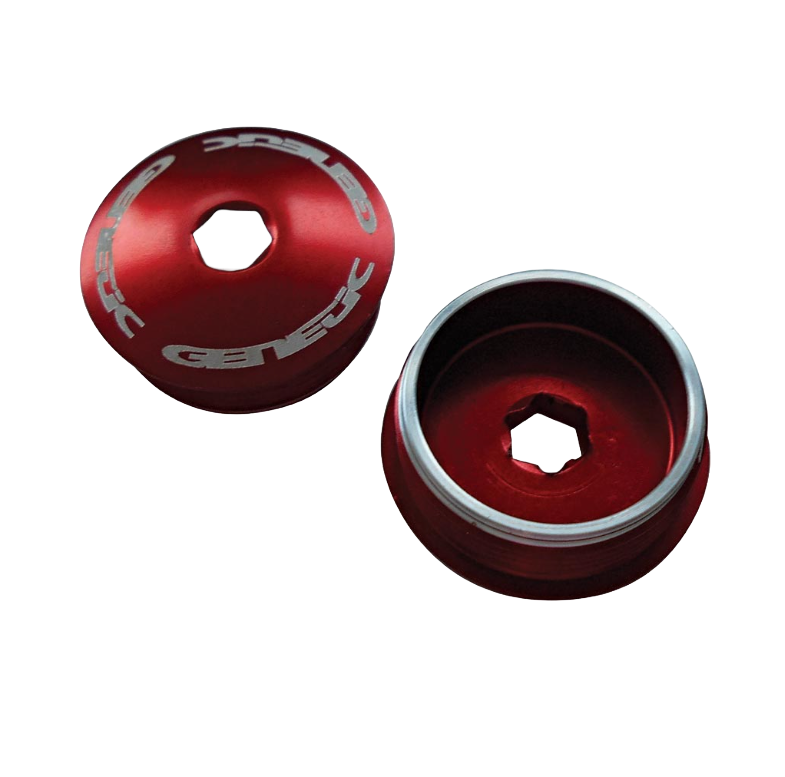 Genetic Heritage Crank Caps - rot