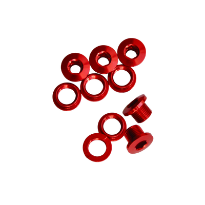 Kettenblattschrauben 1-fach - rot Kettenblattschrauben 1-fach - rot