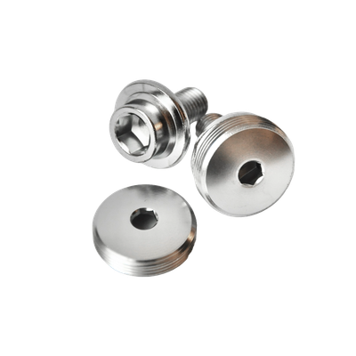 Aluminium Dust Caps mit Kurbelschrauben - silber