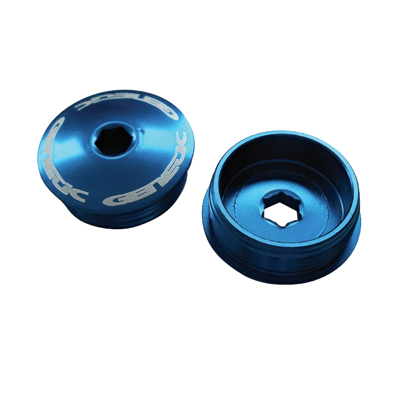 Genetic Heritage Crank Caps - blau