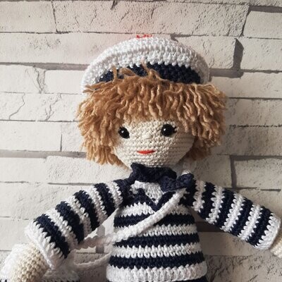 Poupée marin en marinière