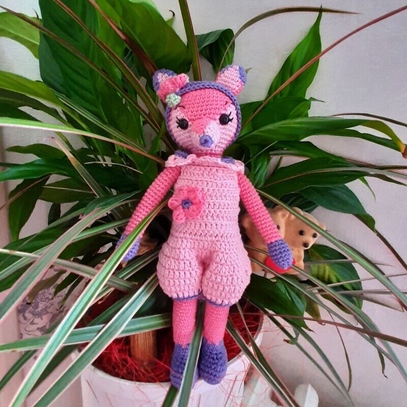 Renarde en barboteuse: Talia (rose)
