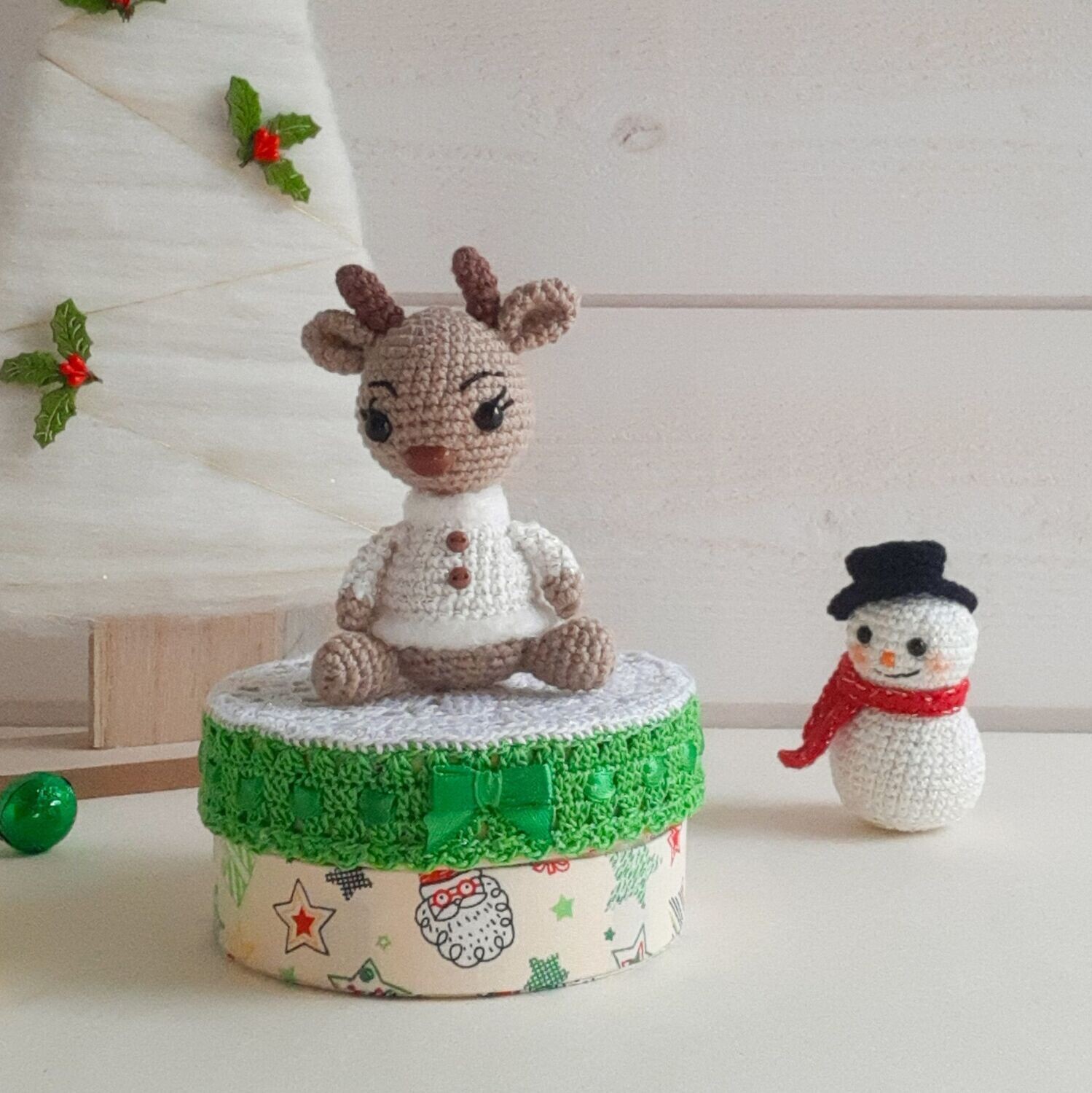 Renne de noël et sa boîte : Comète l'illuminé