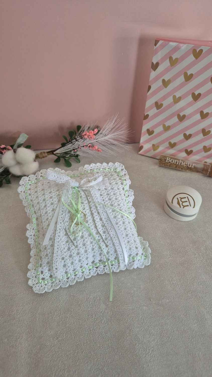 Coussin d'alliances "Brume de jardin"
