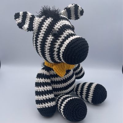 Doudou crochet zèbre