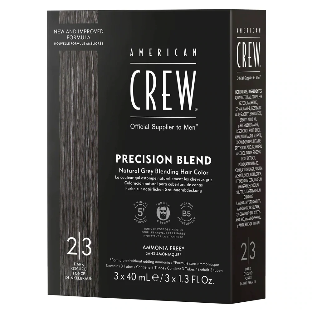 American Crew Precision Blend, Цвят: 2.3 Dark 3x40ml