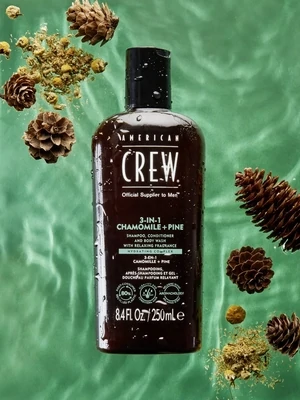 American Crew 3-in-1 Chamomile + Pine Shampoo 450ml