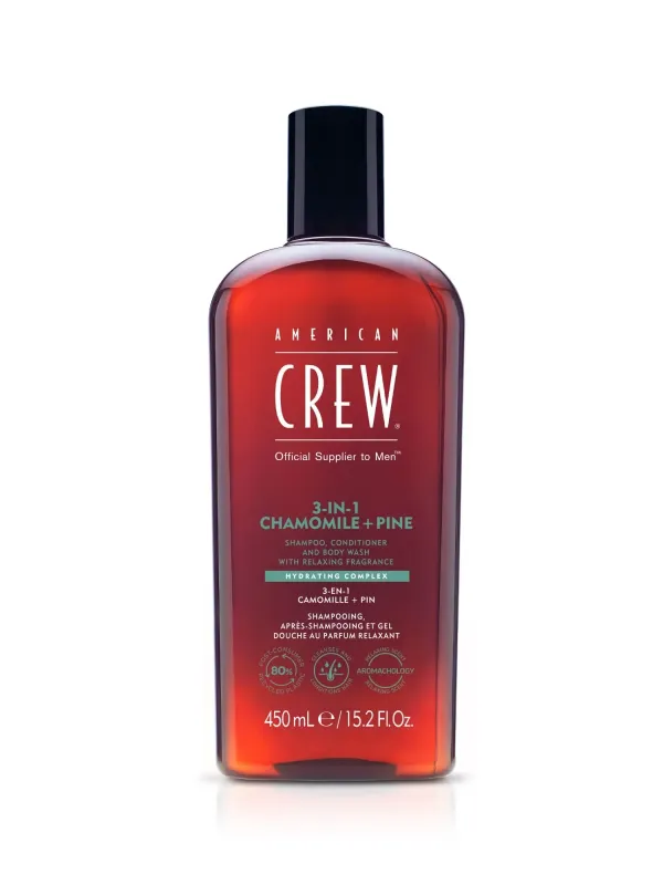 American Crew 3-in-1 Chamomile + Pine Shampoo 450ml