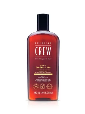 American Crew 3-in-1 Ginger + Tea Shampoo 450ml American Crew 3-in-1 Ginger + Tea Shampoo 450ml