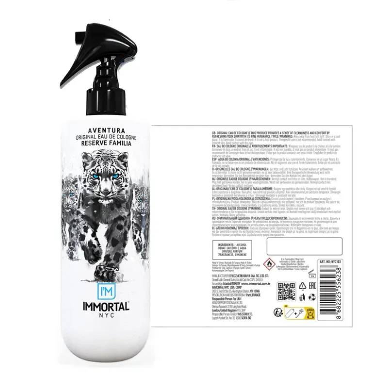 Immortal Reserve Eau De Cologne Aventura 500ml