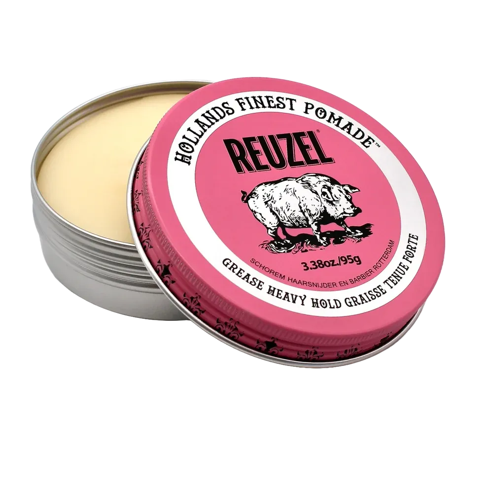 Reuzel Pink Strong Hold Grease-Based Pomade 95g
