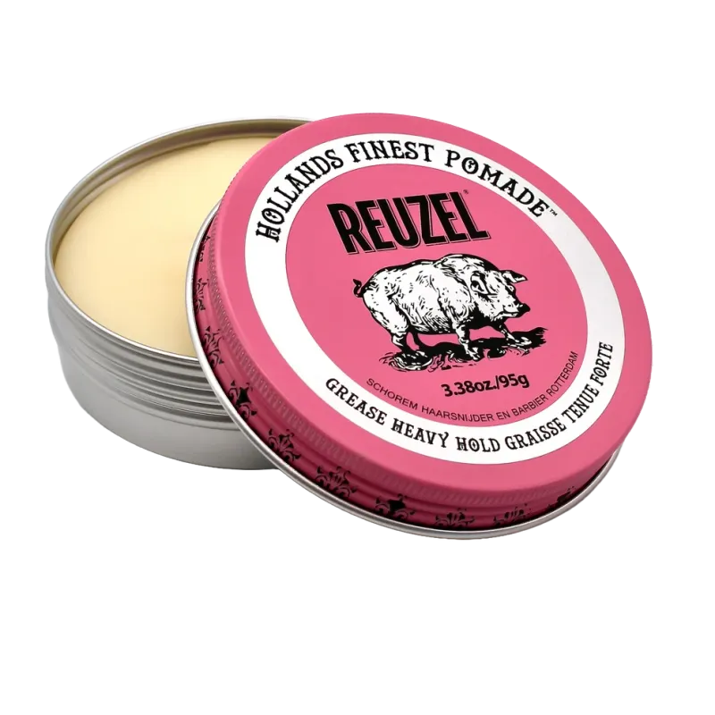 Reuzel Pink Strong Hold Grease-Based Pomade 95g
