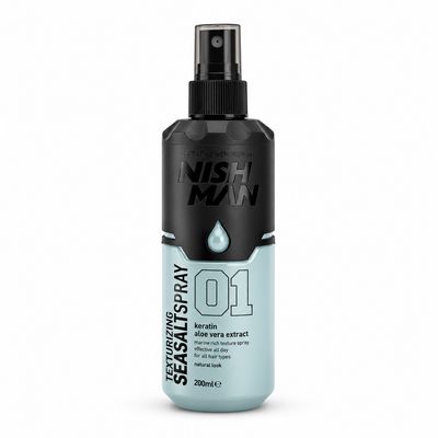 Nishman Sea Salt Spray Keratin Aloe Vera Extract 01 200ml
