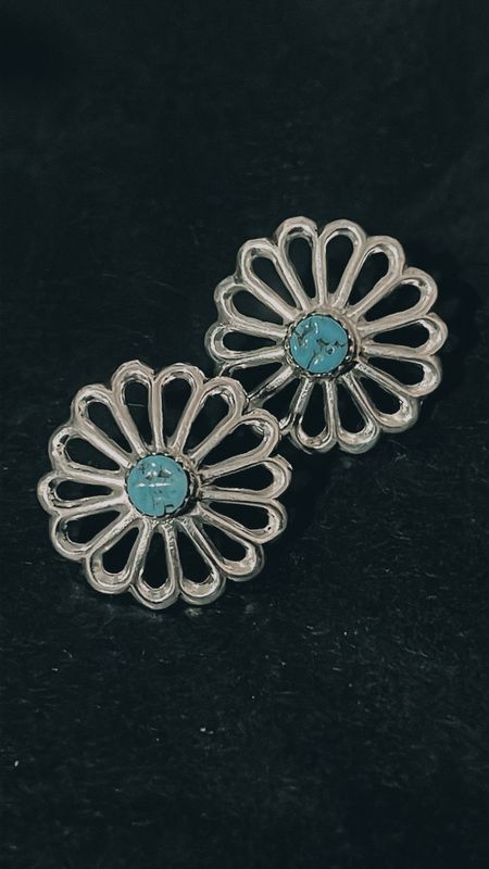 Concho Floral Studs